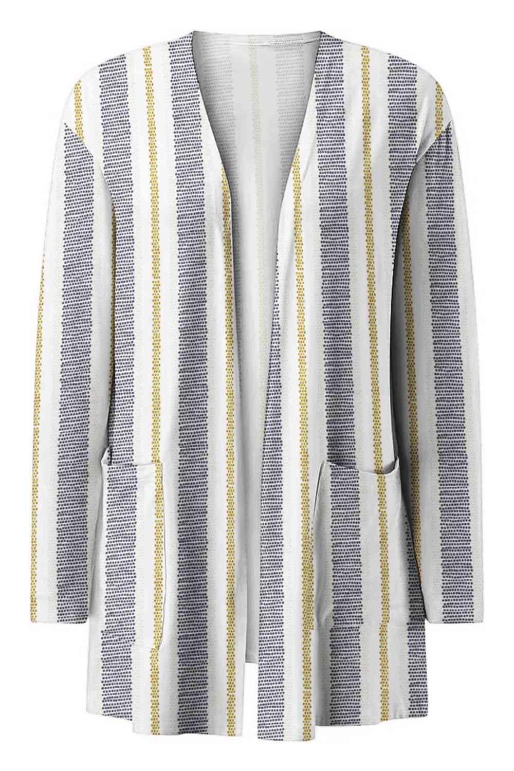Printed Long Sleeve Cardigan - Chic Yana's Fashion