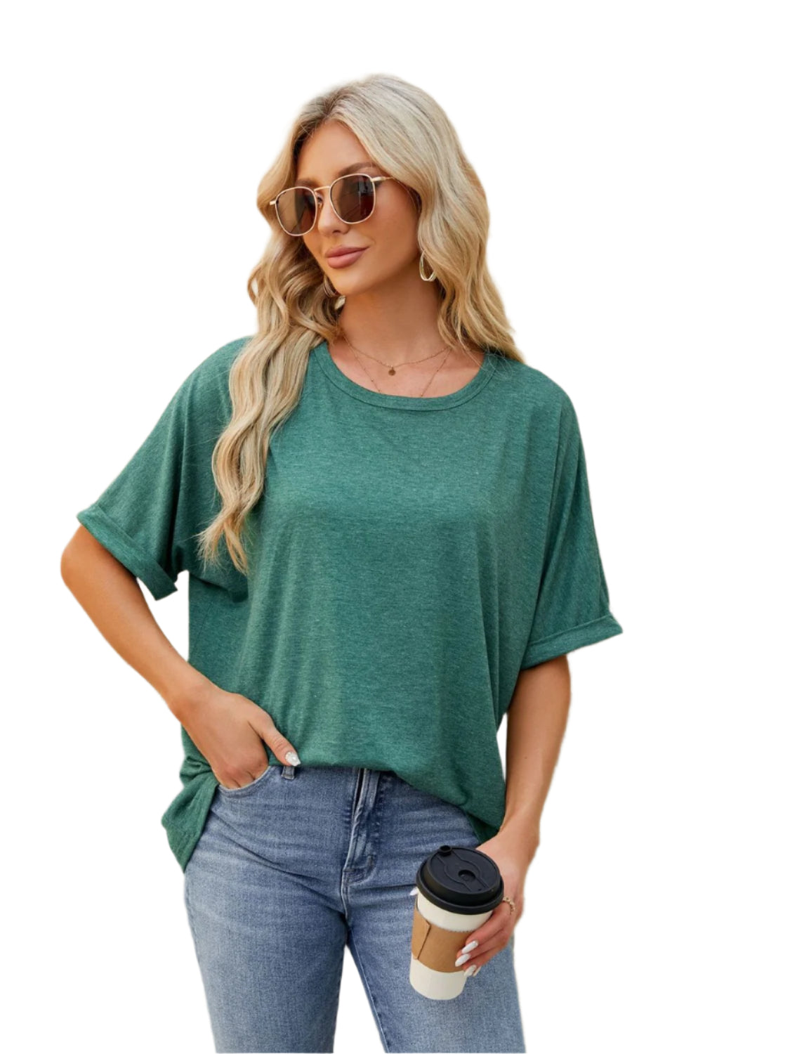 Florira Round Neck Half Sleeve T-Shirt - High-Quality Fashion | Chic Yana