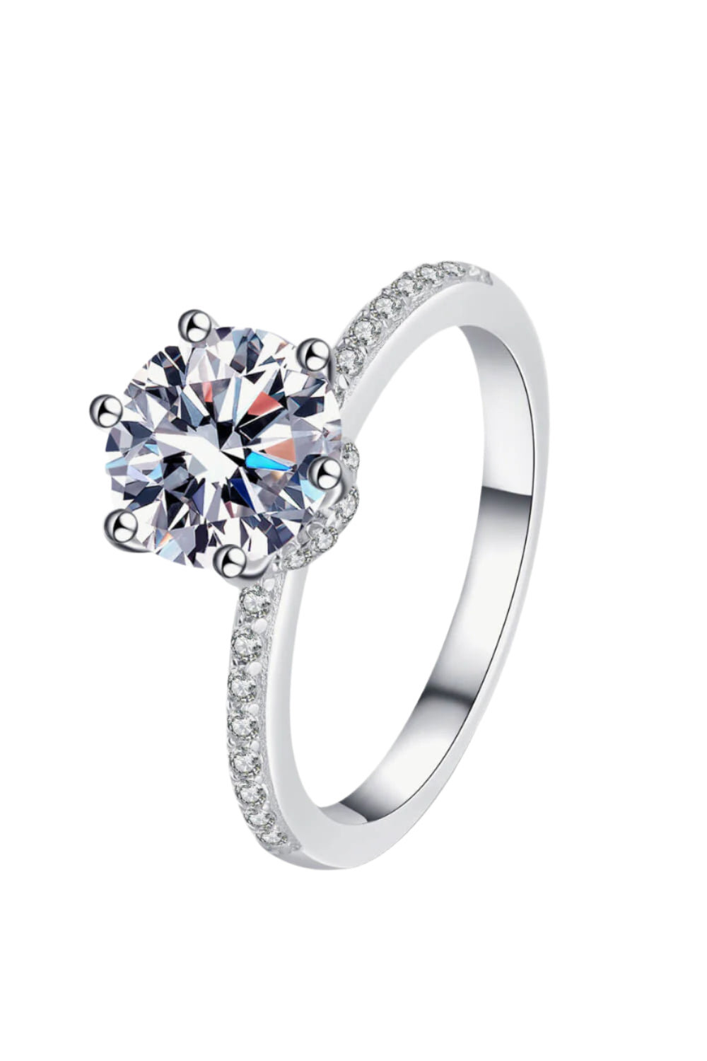 925 Sterling Silver 2 Carat Moissanite Ring - High-Quality Fashion | Chic Yana