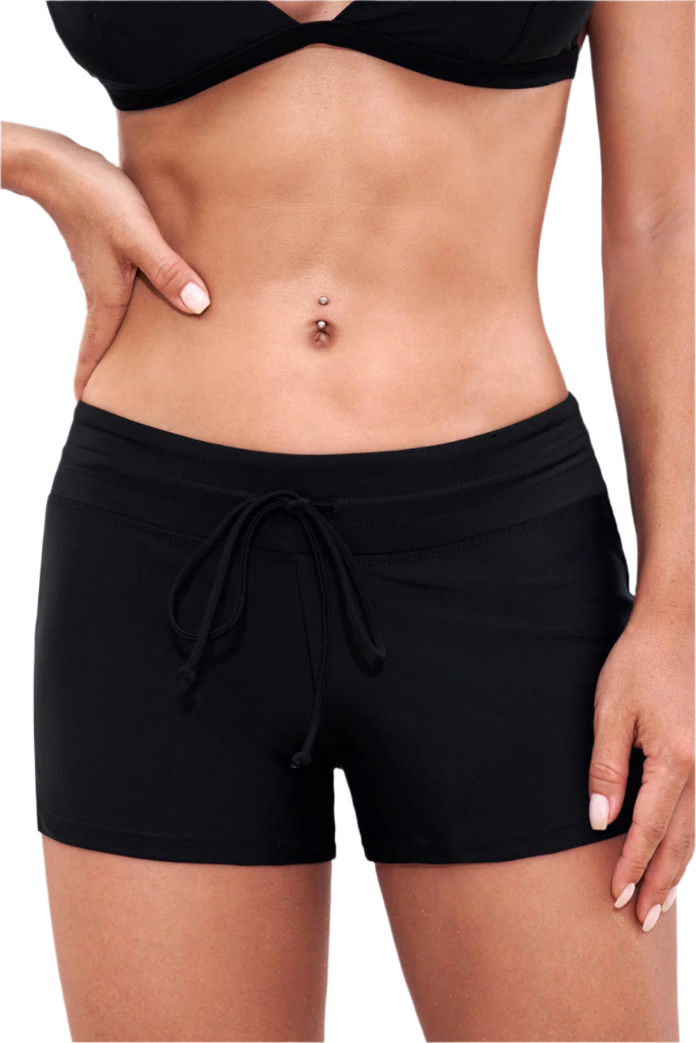Full Size Run Contrast Drawstring Swim Bottoms - Stylish and Trendy Women's Fashion from Chic Yana's Fashion